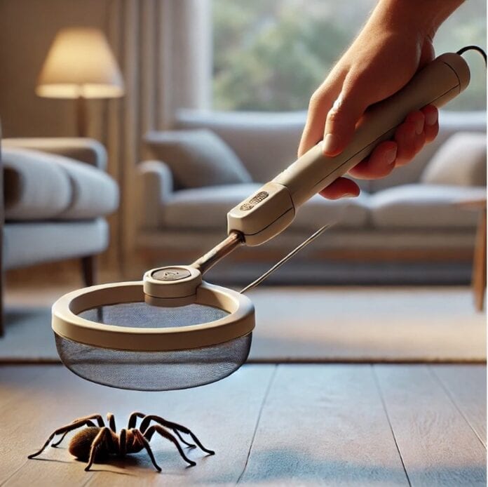 Kontaktloser Umgang mit Spinnen