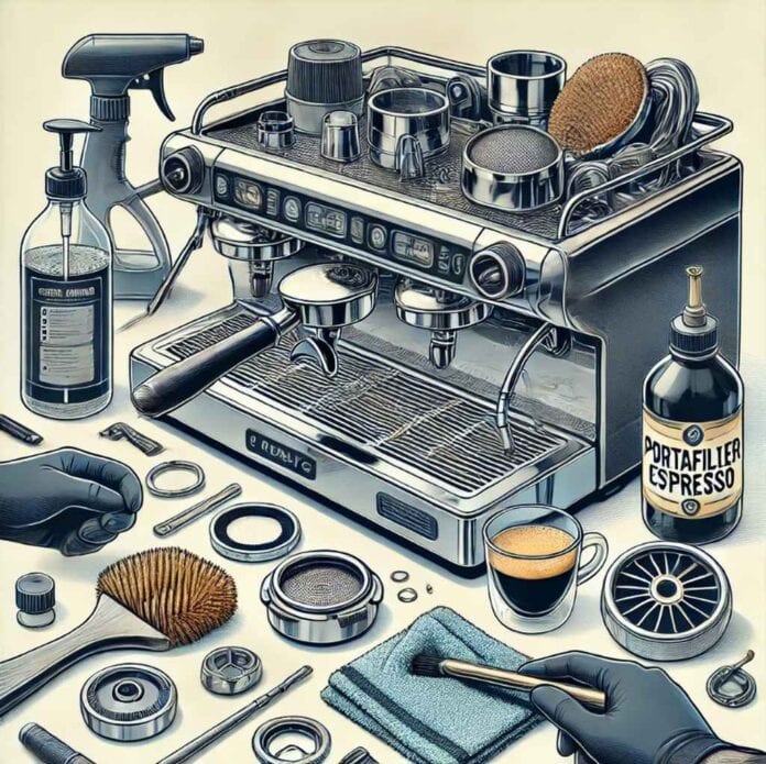 Reinigung einer Siebträgermaschine