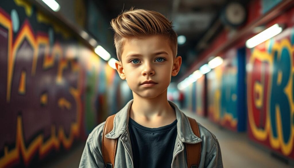 Comb-Over-Frisur für Jungs