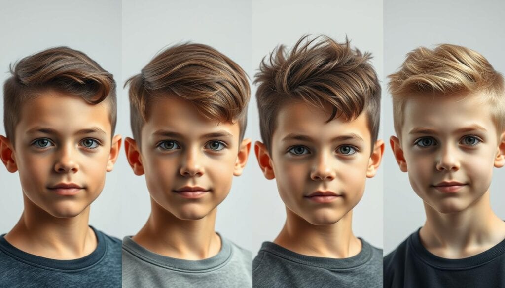 Jungs Frisuren für verschiedene Gesichtsformen