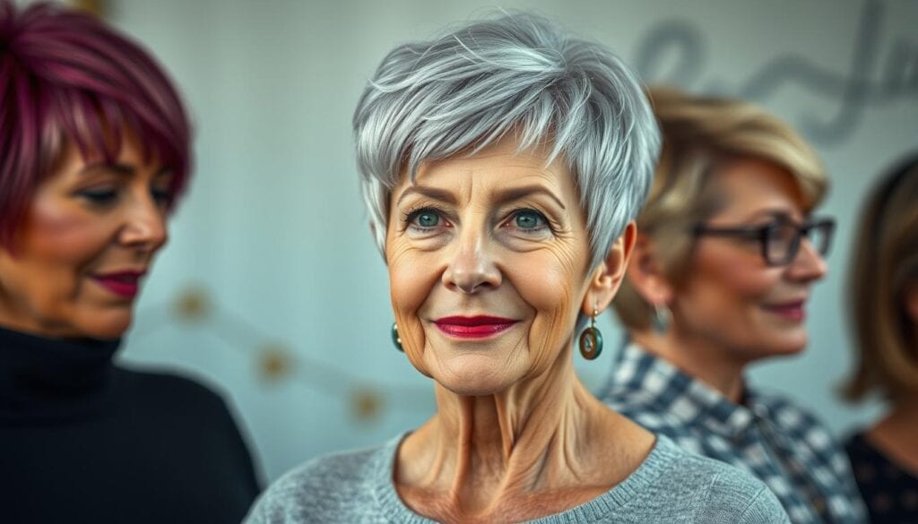 Kurzhaarfrisuren für Frauen ab 60