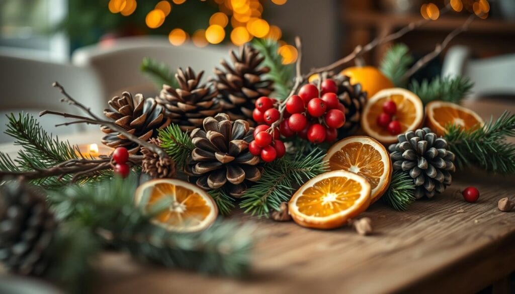 Naturmaterialien für Weihnachtsdeko