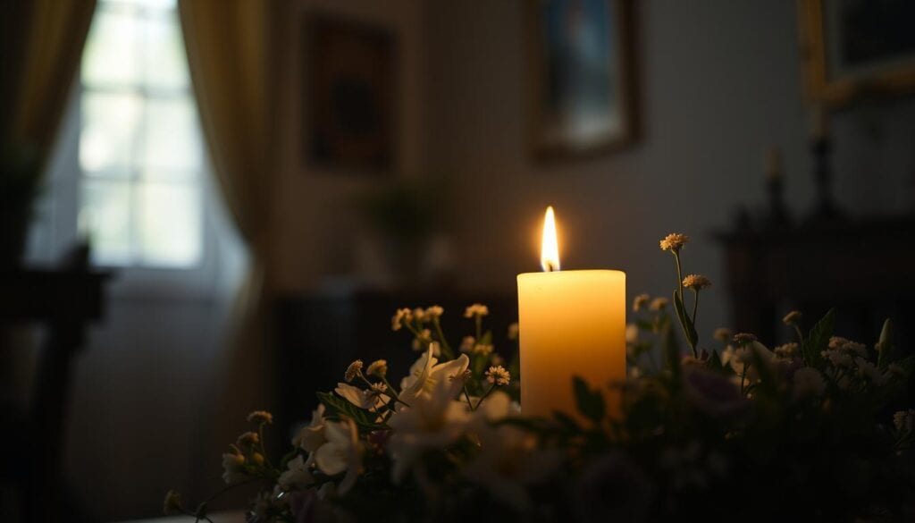 Trauerkerze Atmosphäre