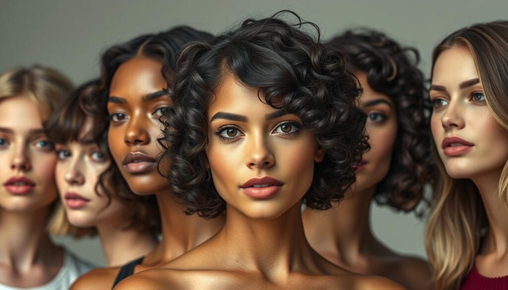 Lockiger Bob für verschiedene Gesichtsformen