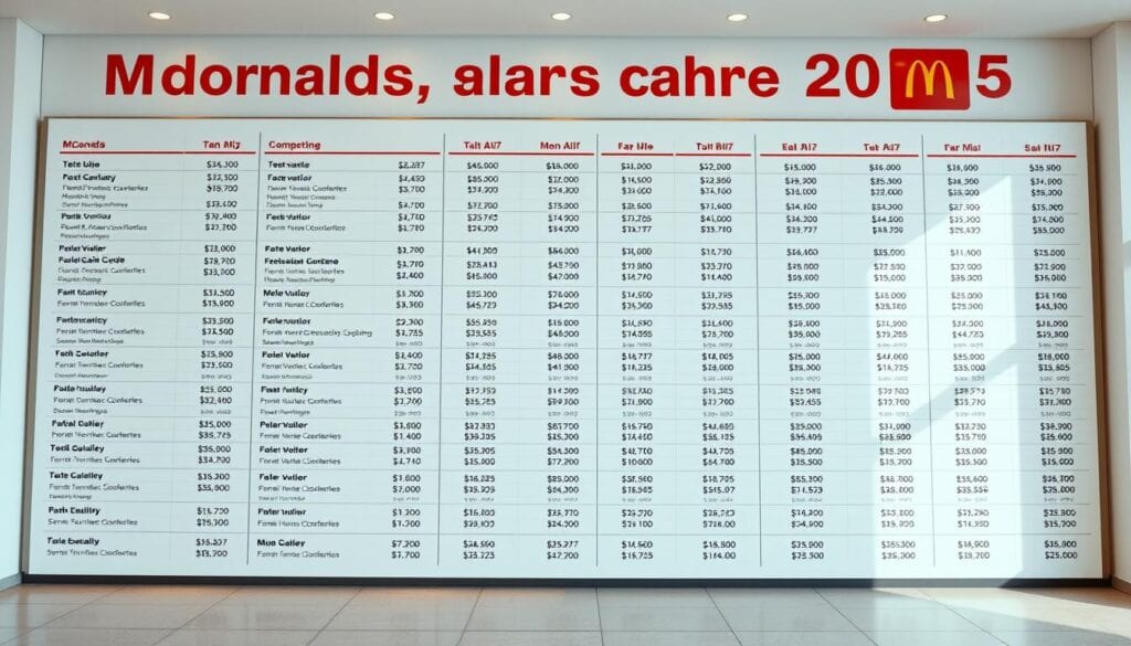 Gehaltsübersicht bei McDonald's