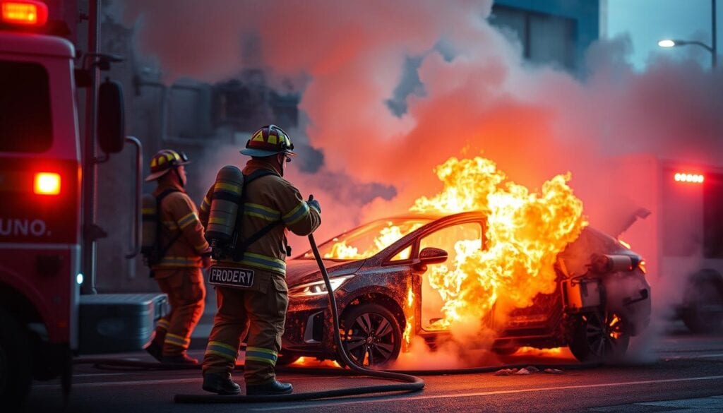 Löschstrategien bei Fahrzeugbränden