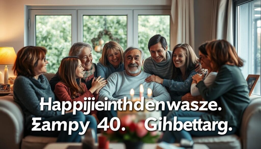 Familienglückwünsche zum 40. Geburtstag