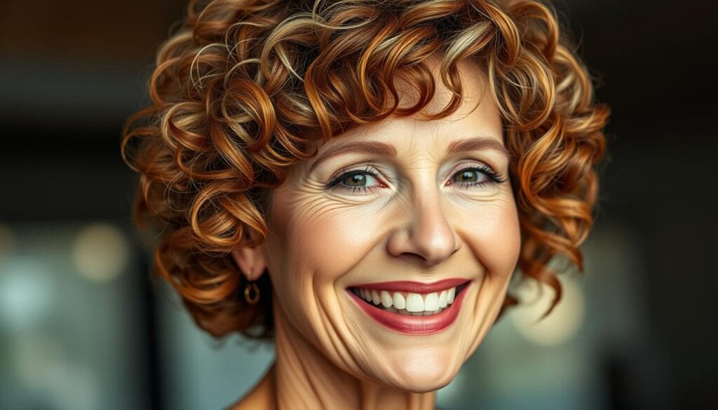 Farbtrends für lockige Kurzhaarfrisuren