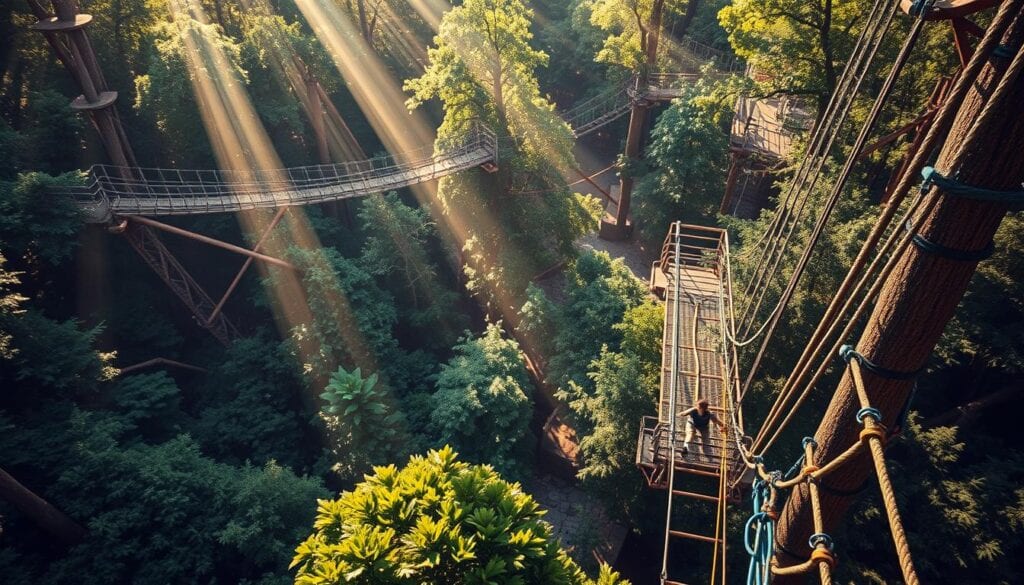 Sicherheit im Hochseilgarten