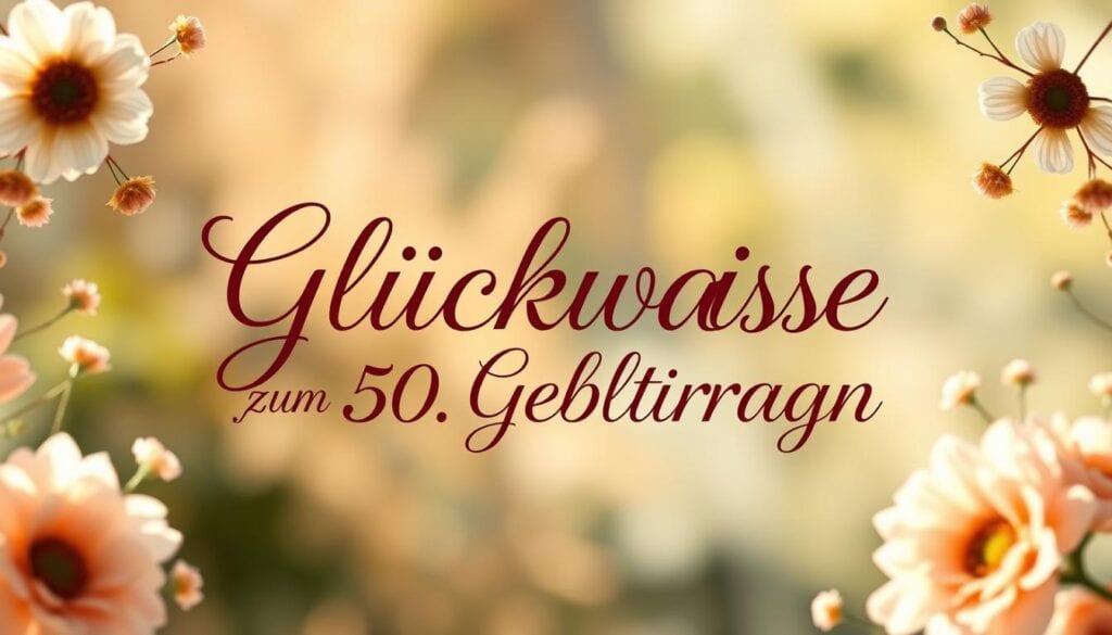 Glückwünsche zum 50. Geburtstag