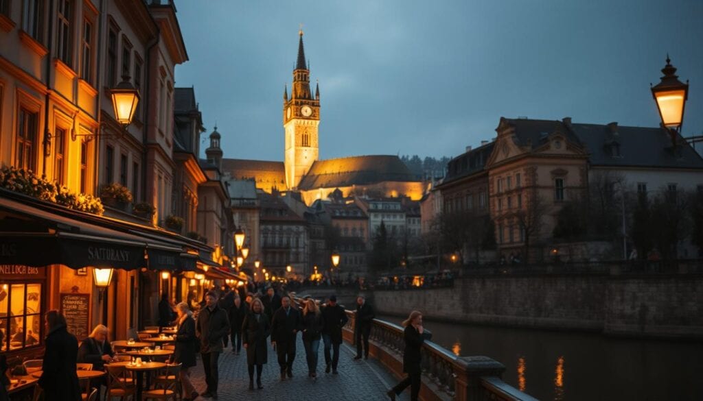 Prager Nachtleben Atmosphäre