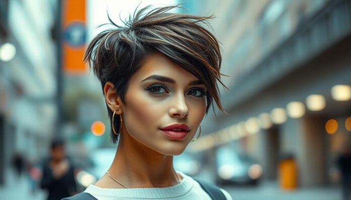 pfiffige Kurzhaarfrisuren Frauen frech