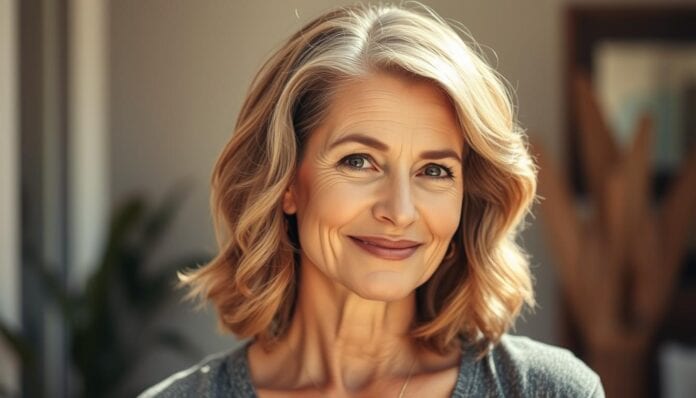 unkomplizierte Frisuren mittellang ab 50