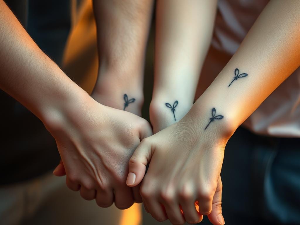 Tattoo-Platzierung Freunde diskrete Körperstellen