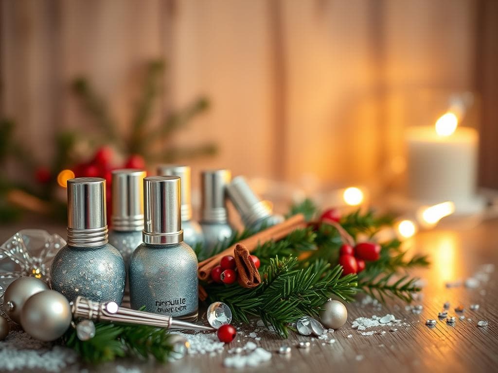Winterliche Nagelzubehör und Accessoires für festliche Fingernägel
