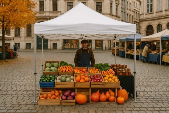 Einsatz von Herbstzelten