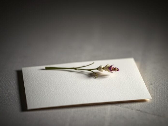 kein Geld in Trauerkarte