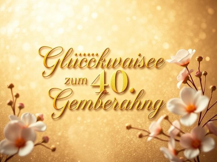 Glückwünsche zum 40. Geburtstag