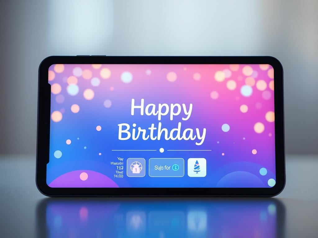Moderne digitale Geburtstagsgrüße