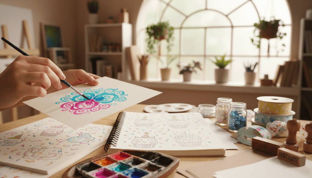 Gestaltung von Geburtstagskarten