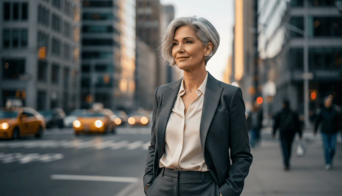 Graue Kurzhaarfrisuren ab 50