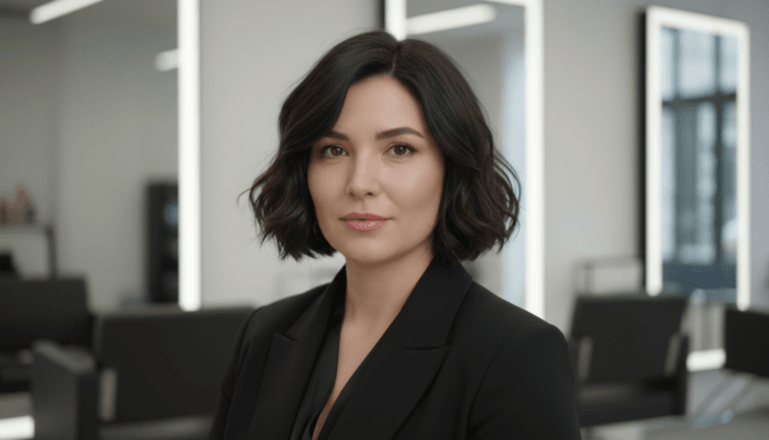 Kurzhaarschnitt für Damen mit rundem Gesicht