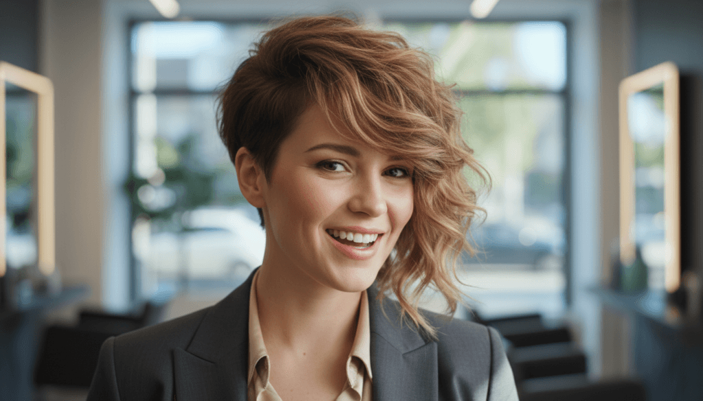 Moderne Undercut Frisur für rundes Gesicht