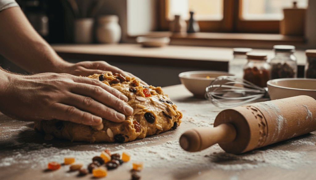 Teig und Technik für Stollen