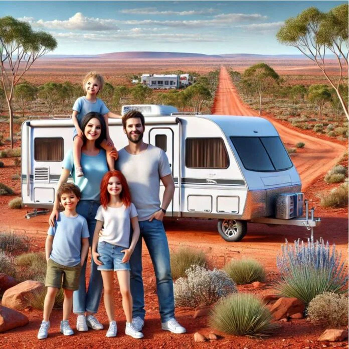 Familie auf Abenteuertour