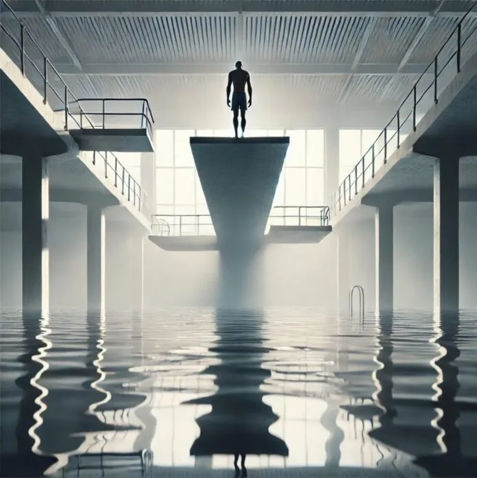 Sprung vom Zehn-Meter-Turm