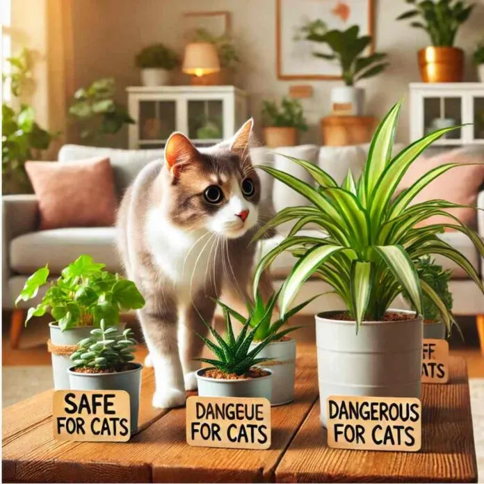 Zimmerpflanzen und Katzen