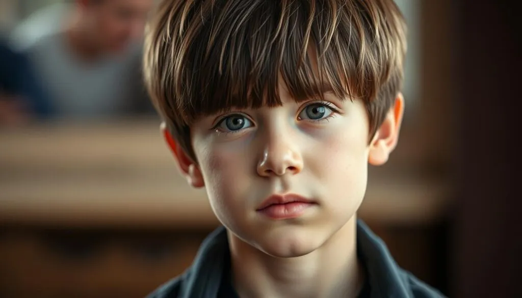 Dicke, strukturierte Fransen mit kurzen Seiten Dicke, strukturierte Fransen mit kurzen Seiten