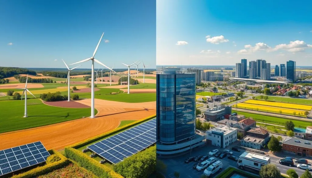 Energiewende in ländlichen und städtischen Regionen