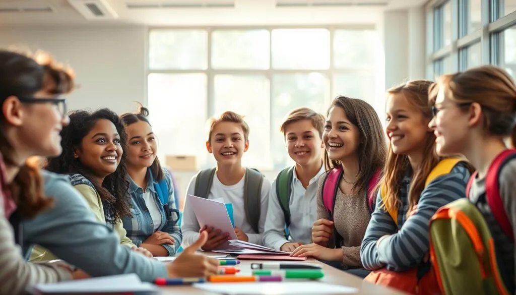 Schüler in der 7. Klasse