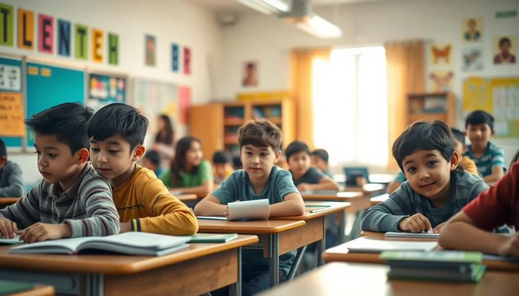 Schüler in der 7. Klasse