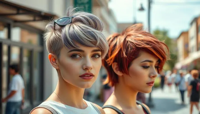 pfiffige Kurzhaarfrisuren Frauen frech