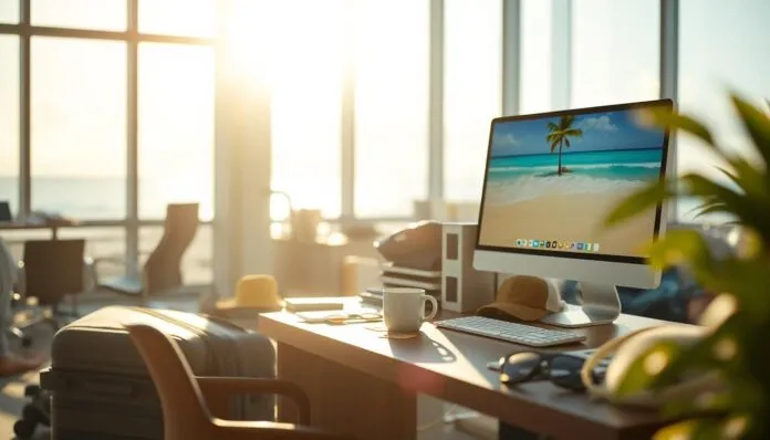 lustige Urlaub zu Ende wieder arbeiten