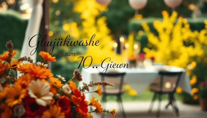Glückwünsche zum 70. Geburtstag