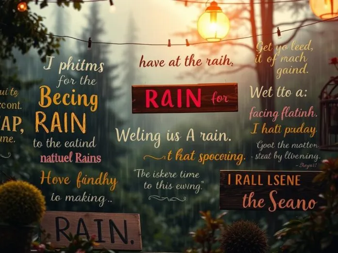 Regen Sprüche positiv