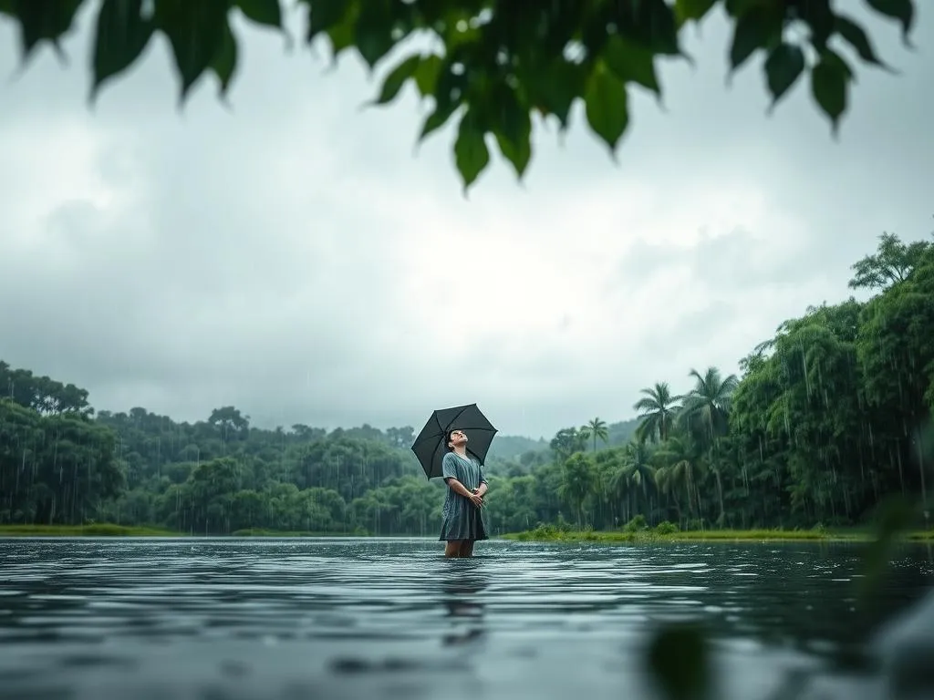 Regen und positive Gedanken Regen und positive Gedanken