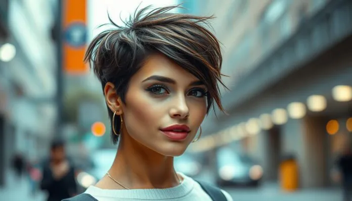 pfiffige Kurzhaarfrisuren Frauen frech