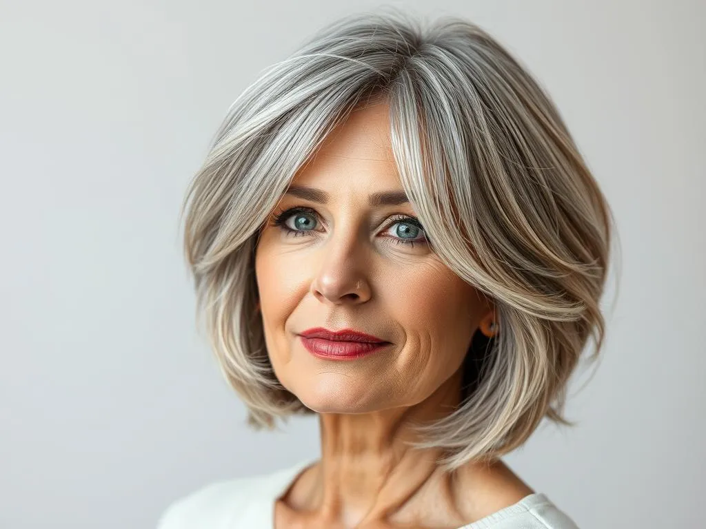 voluminöse Bobschnitte mit Stufen für Frauen ab 50