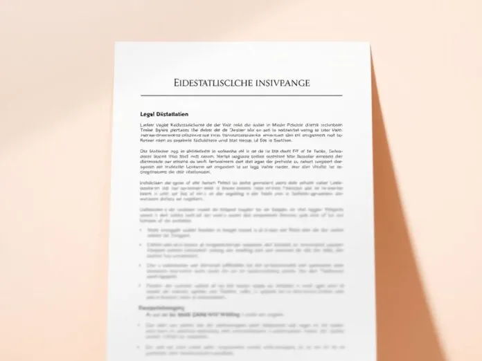 Eidesstattliche Versicherung Vorlage