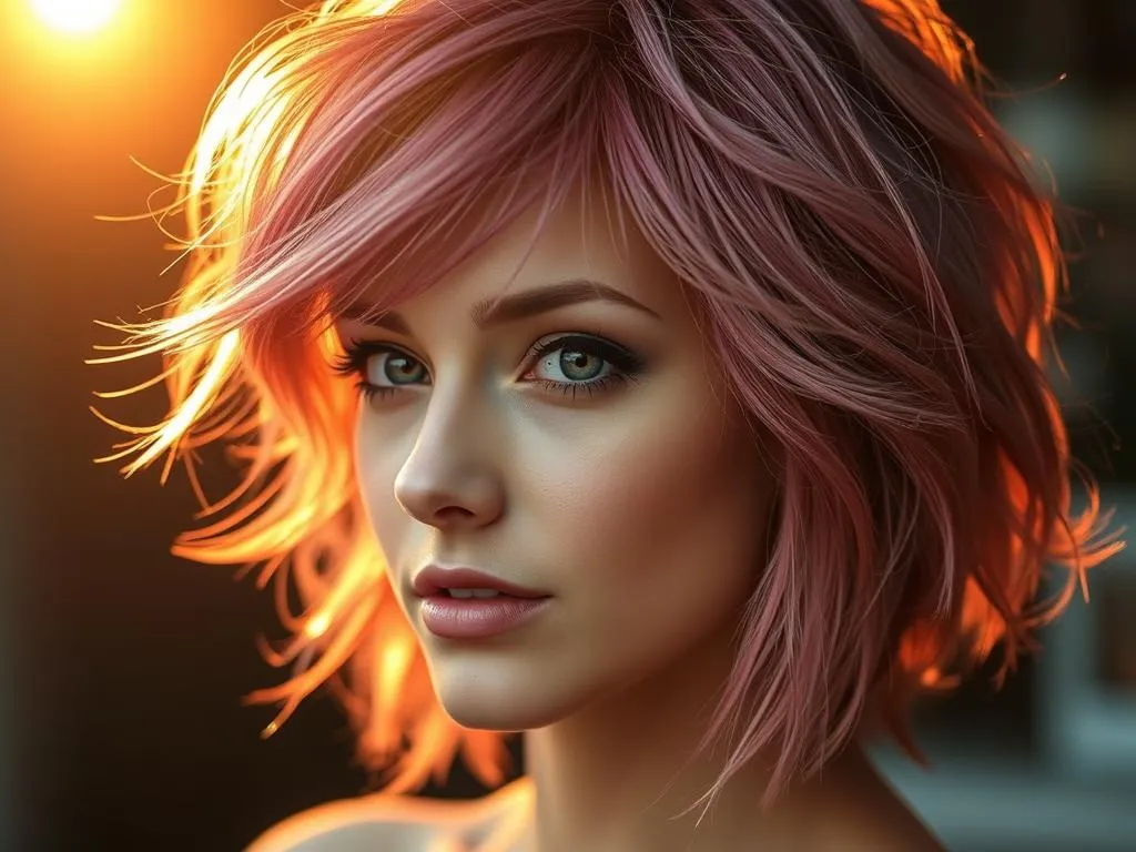 flippiger Haarschnitt dünnes Haar Farbtechniken