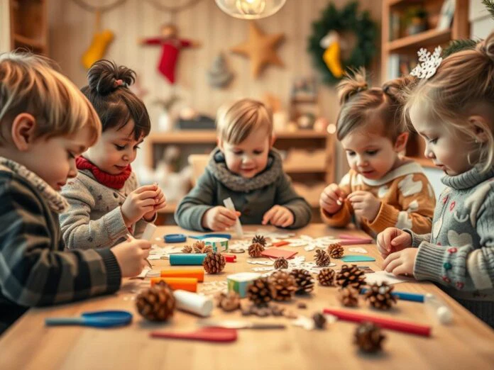 Winter basteln Kinder U3