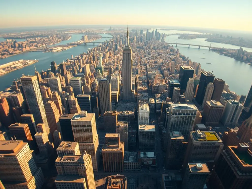 New York Helikopterflug Stadtpanorama New York Helikopterflug Stadtpanorama