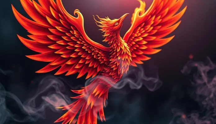 Feuervogel Phönix Tattoo Vorlage